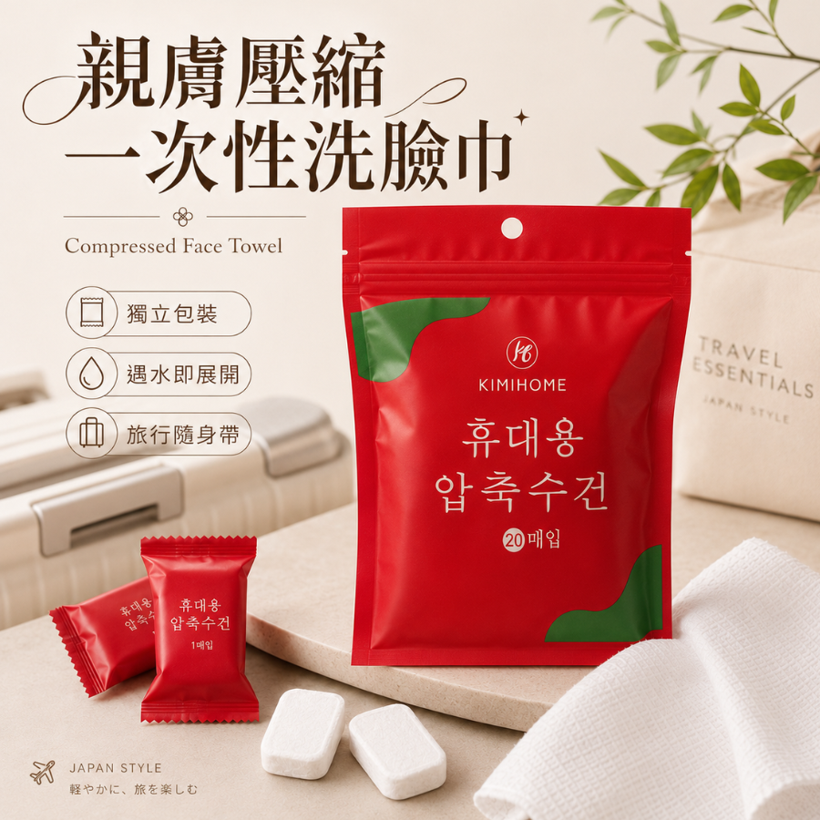 親膚壓縮一次性洗臉巾 [TRV03]