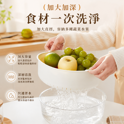 雙層洗菜瀝水籃 [DR02]