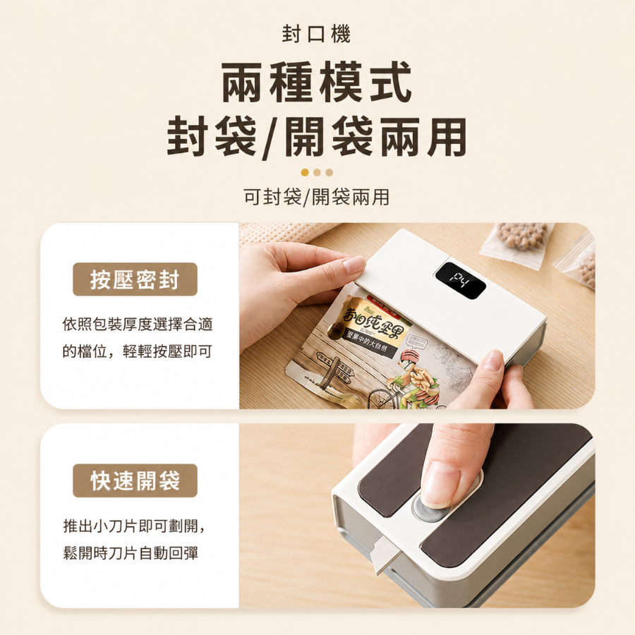 二合一六檔封口機