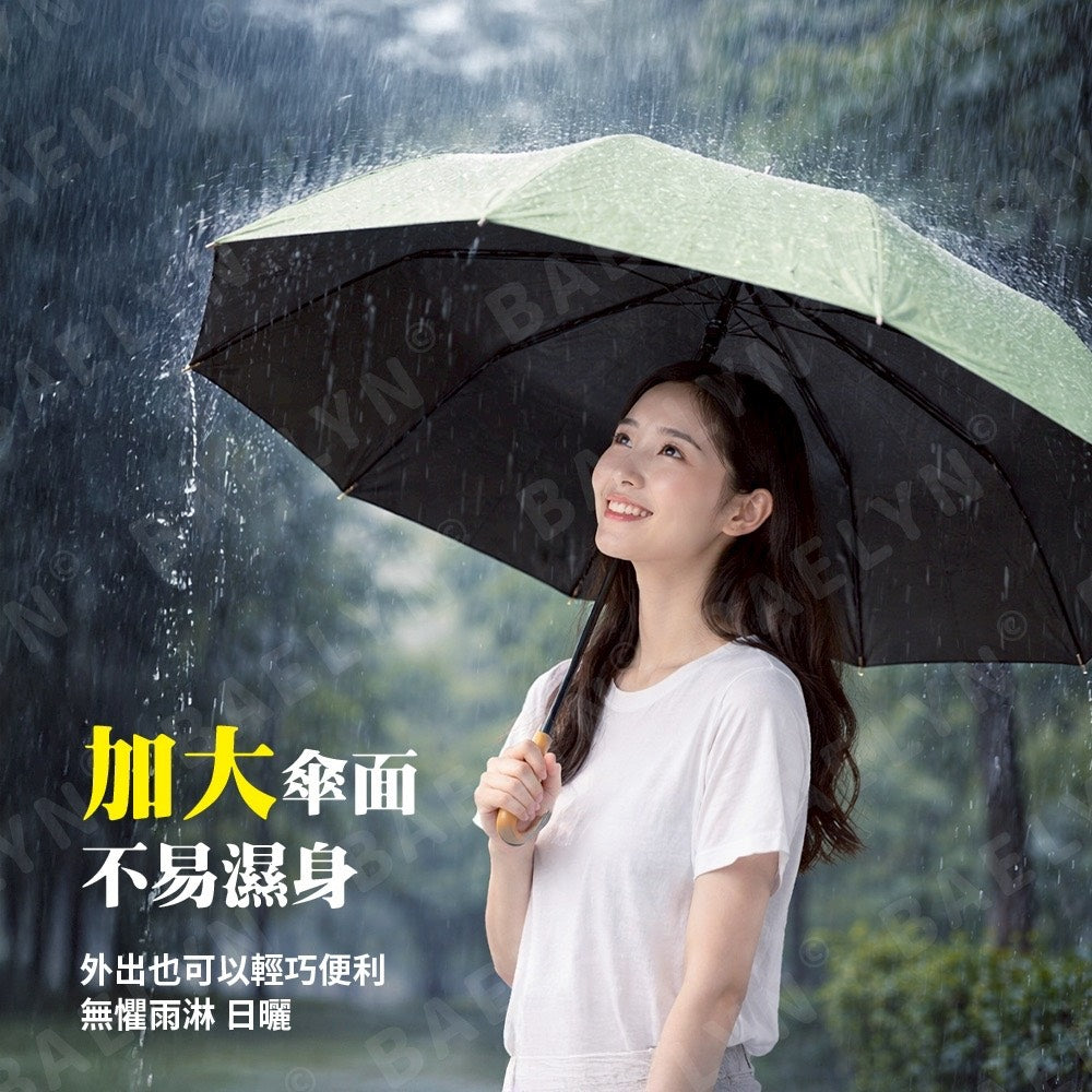 40骨加大黑膠折疊傘