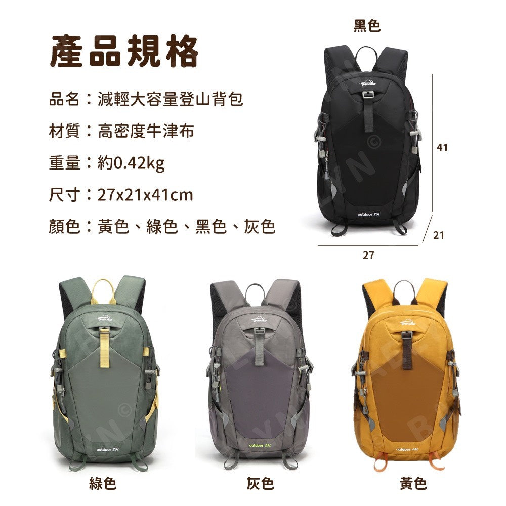 減輕大容量登山背包