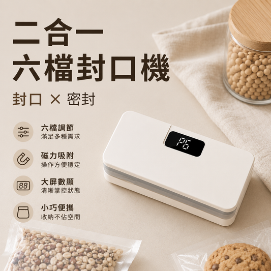 二合一六檔封口機